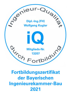 Fortbildungszertifikat der Bayerischen Ingenieurekammer Bau
